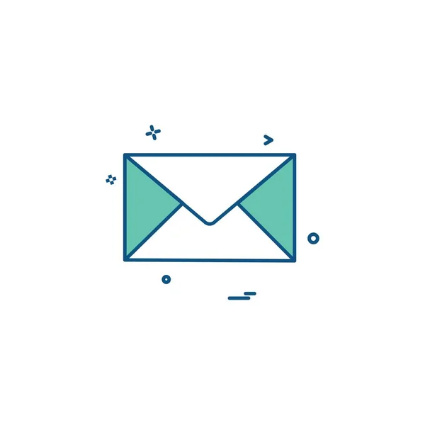 Email Icon Design Illustrazione Vettoriale Colorata — Vettoriale Stock