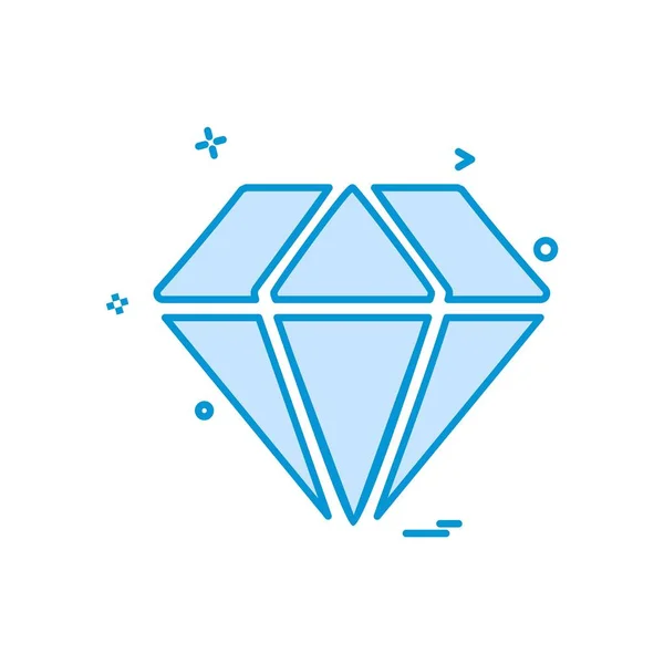 Icono Diamante Diseño Vector — Vector de stock