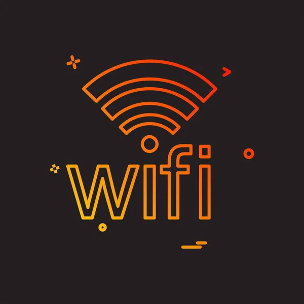 Vetor Design Ícone Wifi — Vetor de Stock