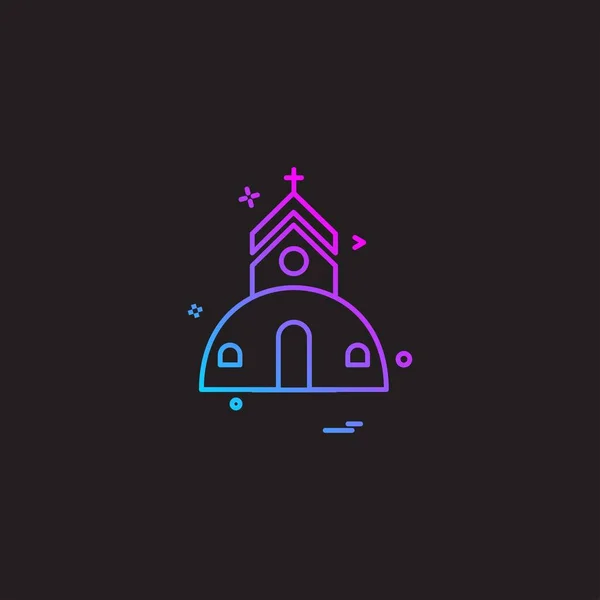 Vecteur Conception Icône Église — Image vectorielle