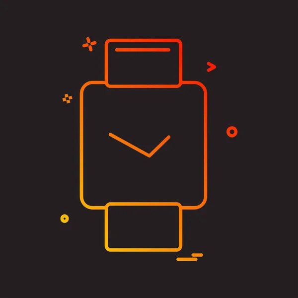 Horloge Pictogram Ontwerp Kleurrijke Vectorillustratie — Stockvector