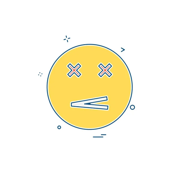 Emoji Ikon Design Vektorillustration — Stock vektor