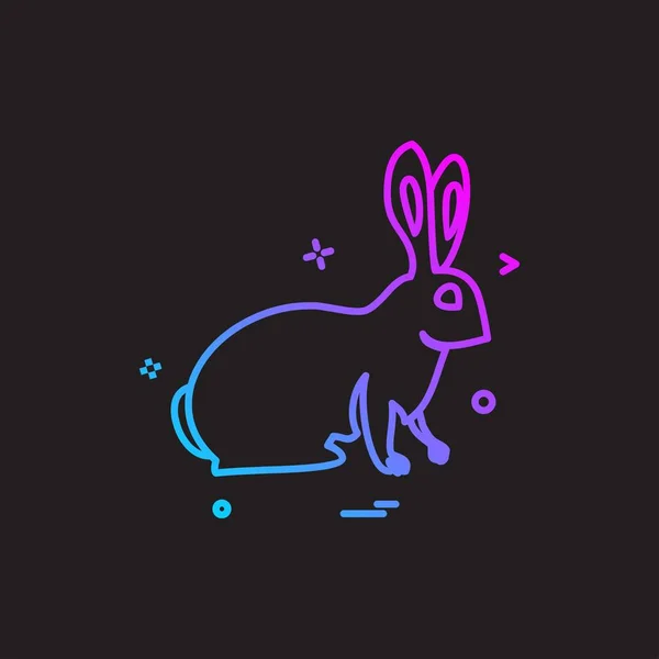 Bunny Easter Paschal Rabbit Icon Vector Design — Stock Vector