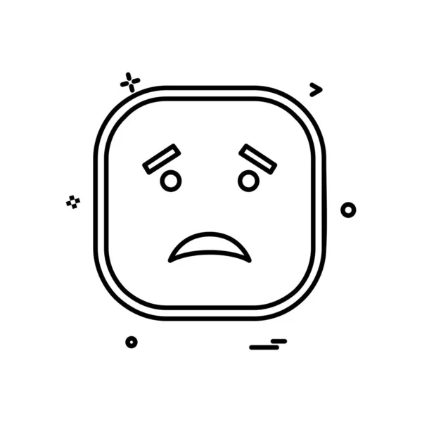 Triste Diseño Iconos Emoji Ilustración Vectorial Colorido — Vector de stock