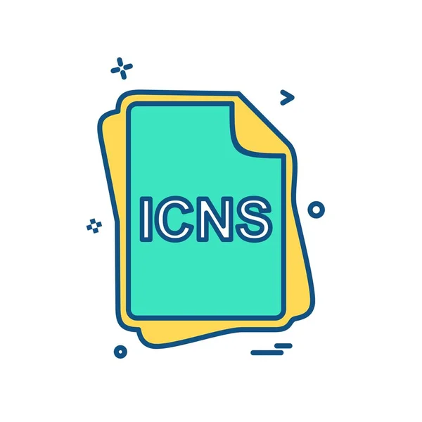 Type Fichier Icns Icon Design Vector — Image vectorielle