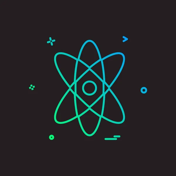 Ilustração Vetorial Design Ícone Nuclear — Vetor de Stock