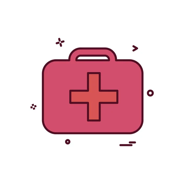 First Aid Box Icon Design Vector — Stock Vector