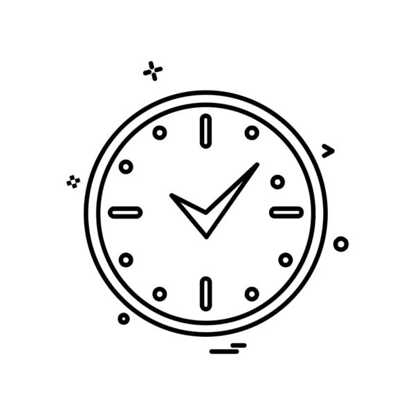 Годинник Плоский Значок Векторна Ілюстрація — стоковий вектор