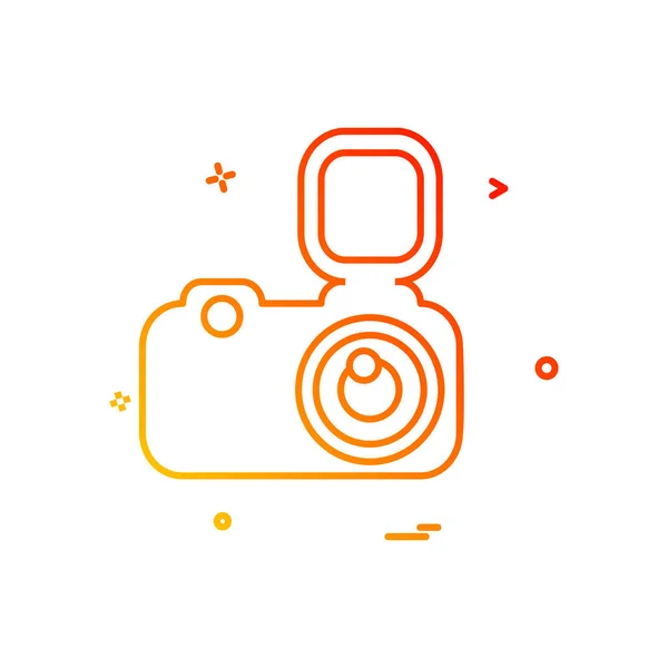 Camera Icon Design Vector — Stock Vector