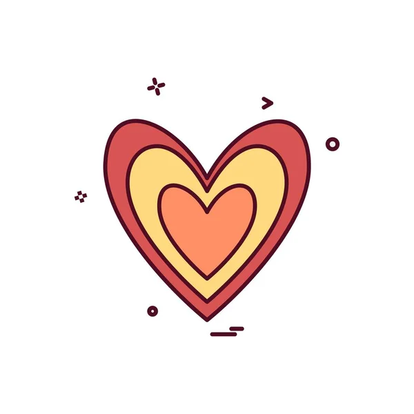 Diseño Iconos Corazón Ilustración Vectorial Para San Valentín — Archivo Imágenes Vectoriales