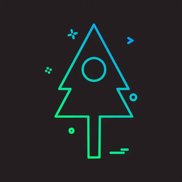 Árbol Icono Diseño Vector — Vector de stock