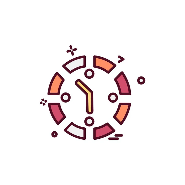 Reloj Icono Diseño Vector — Vector de stock