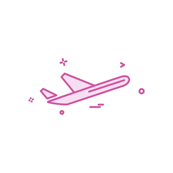 Icono Avión Diseño Vector — Vector de stock