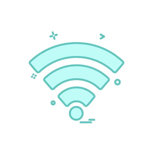 Wifi Icono Diseño Vector — Archivo Imágenes Vectoriales