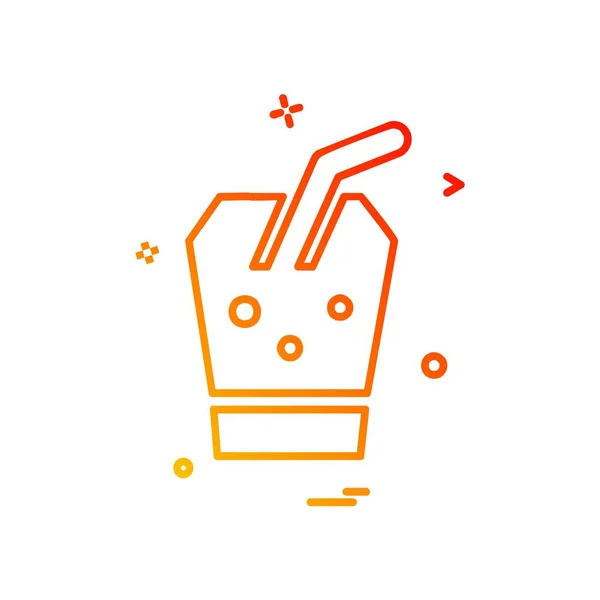 Drink Icon Design Bunte Vektorillustration — Stockvektor