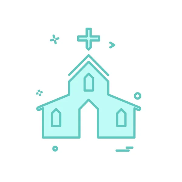 Iglesia Icono Diseño Vector — Vector de stock