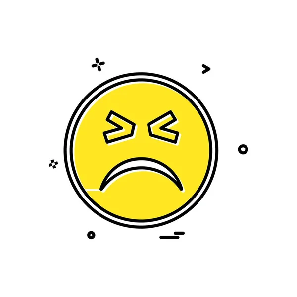 Triste Diseño Iconos Emoji Ilustración Vectorial Colorido — Archivo Imágenes Vectoriales