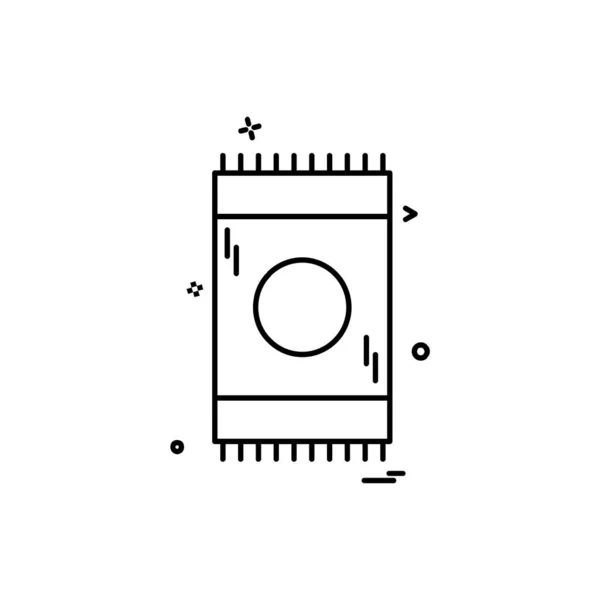 Tapete Oração Vetor Design Ícone — Vetor de Stock