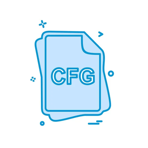 Type Fichier Cfg Icon Design Vector — Image vectorielle