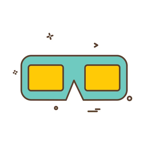 Icono Gafas Diseño Vector Ilustración — Archivo Imágenes Vectoriales