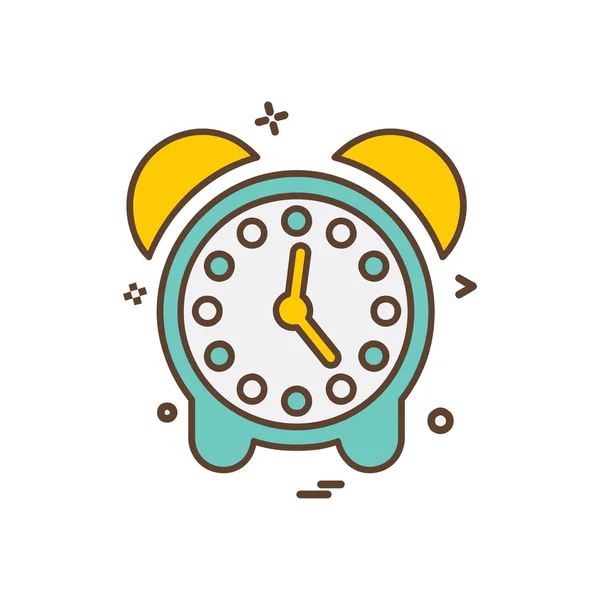 Reloj Icono Plano Vector Ilustración — Archivo Imágenes Vectoriales