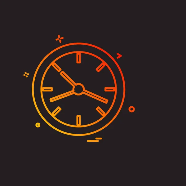 Reloj Icono Plano Vector Ilustración — Vector de stock