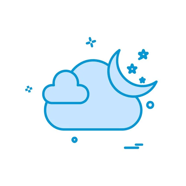 Desenho Ícone Nuvem Ilustração Vetorial Colorida —  Vetores de Stock