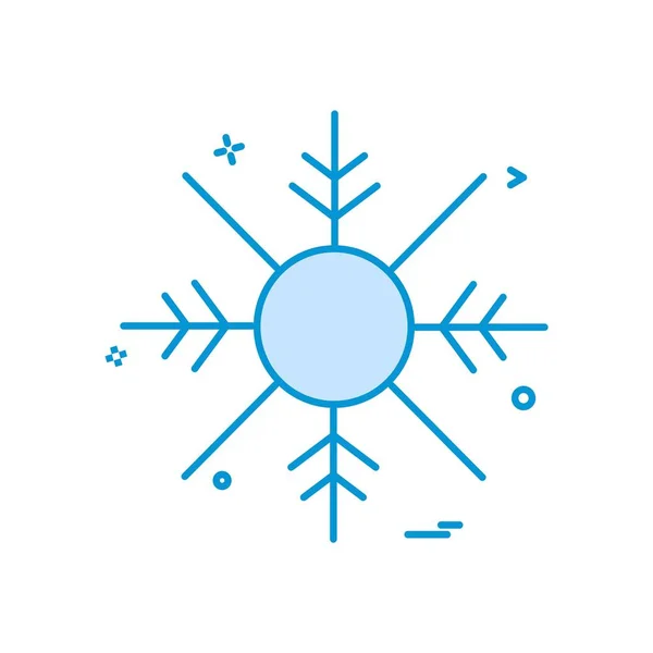 Icono Copo Nieve Colorido Sobre Fondo Blanco — Vector de stock