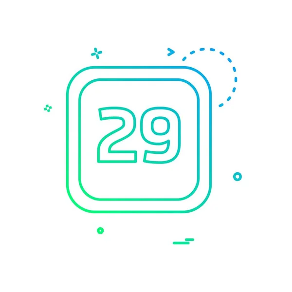 Datum Kalender Icon Design Vektor — Stockvektor