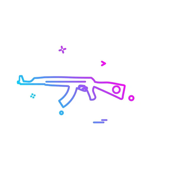 Pistola Icono Diseño Vector — Vector de stock