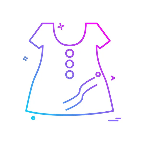Dress Flat Icon Vector Illustration — Stock Vector