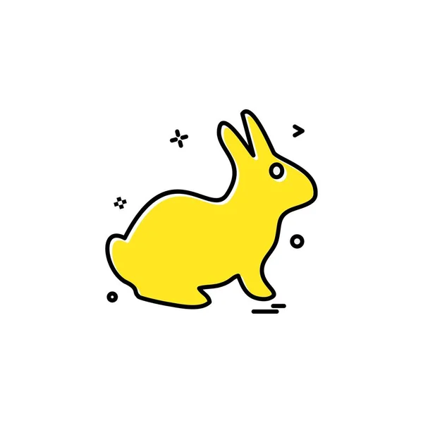 Tavşan Simgesi Tasarım Vektörü — Stok Vektör