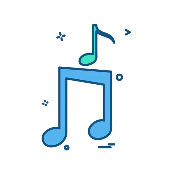 Music Icon Design Vector — Stock Vector