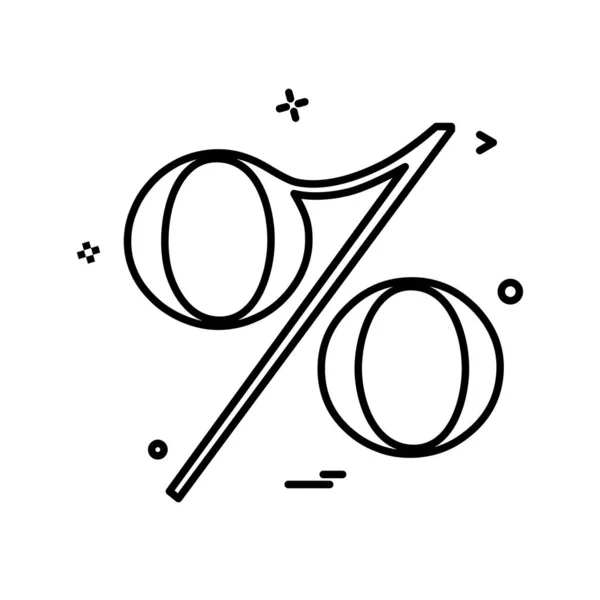 Percentage Icon Design Vector — Stock Vector