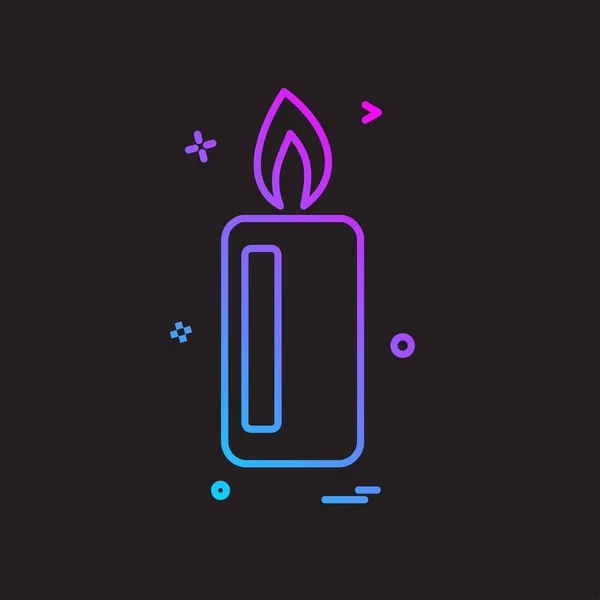 Candle Icon Design Vector — Stock Vector