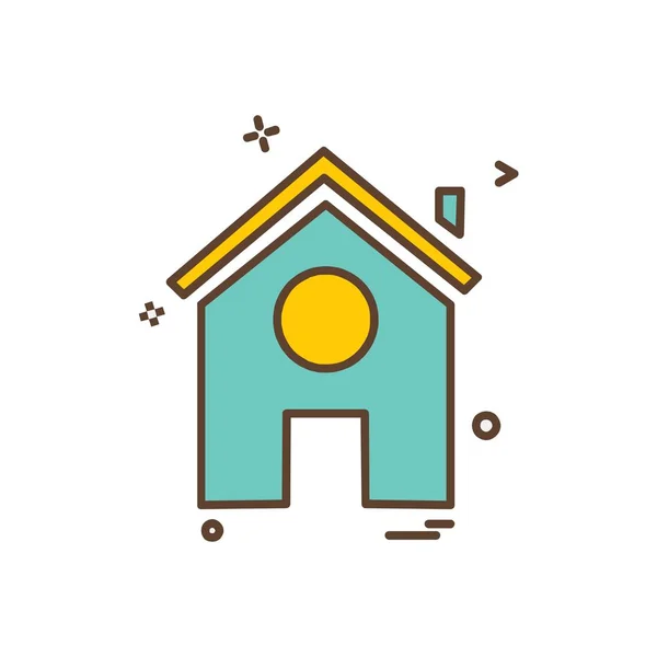 Home Icon Design Vettoriale — Vettoriale Stock