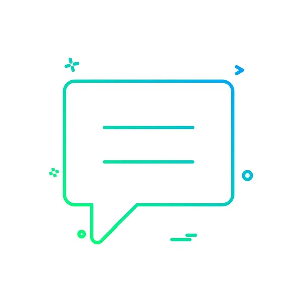 Talk Text Sms Chat Ikon Vektor Tervezés — Stock Vector