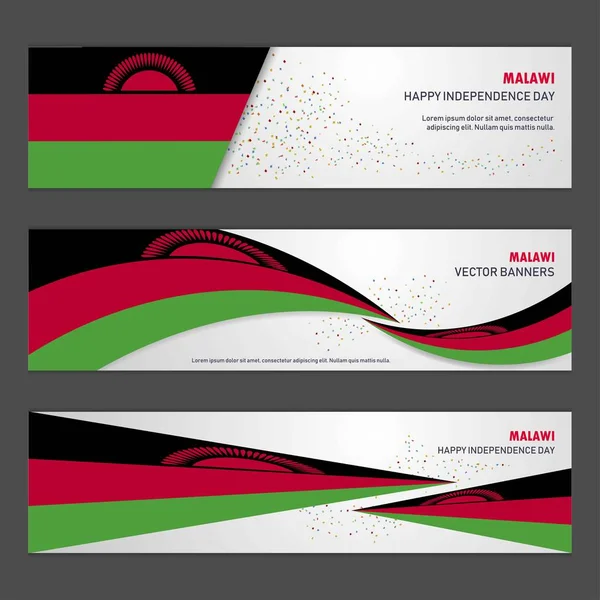 Malawi Függetlenség Napja Absztrakt Háttér Design Banner Szórólap Képeslap Fekvő — Stock Vector