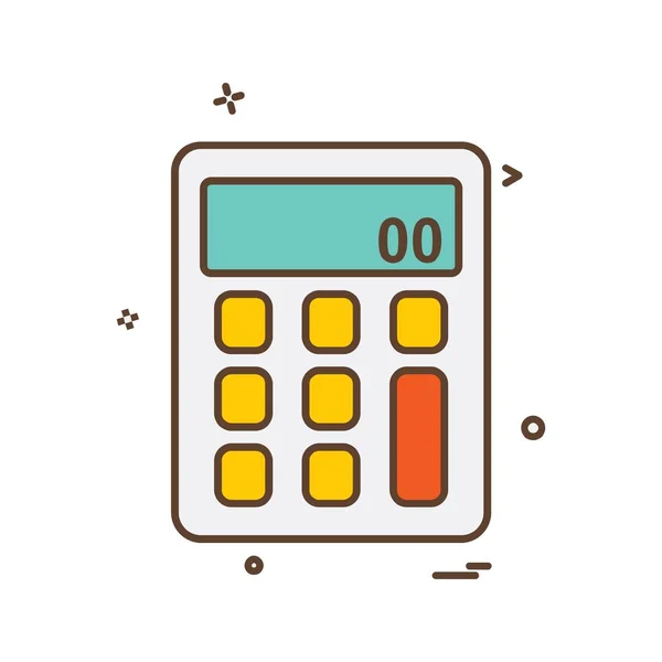 Calculadora Icono Diseño Vector — Vector de stock