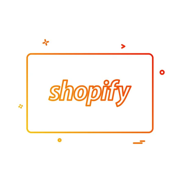 Вектор Дизайну Піктограм Shopify — стоковий вектор