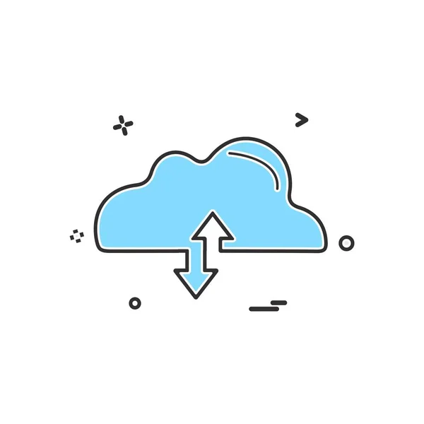 Дизайн Иконки Облака Красочная Векторная Иллюстрация — стоковый вектор