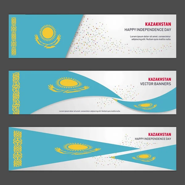 Kazakistan Indipendenza Giorno Astratto Sfondo Design Banner Volantino Cartolina Paesaggio — Vettoriale Stock