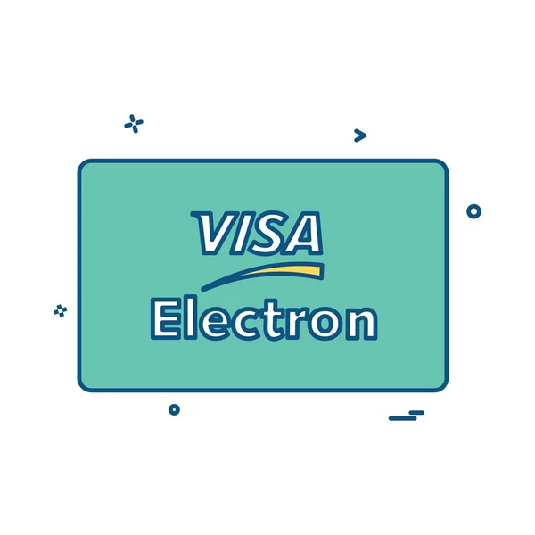 Visa Electron Vetor Design Cartão Crédito —  Vetores de Stock