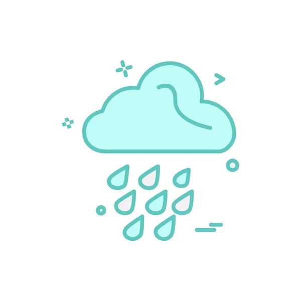 Icono Lluvia Vector Diseño — Vector de stock