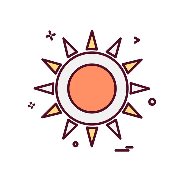 Diseño Icono Sol Ilustración Vectorial Colorido — Vector de stock