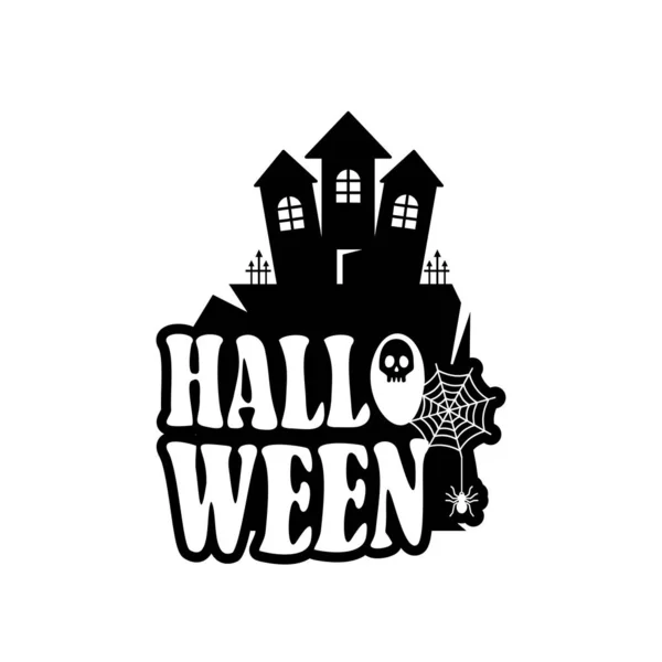 Diseño Tipografía Halloween Sobre Fondo Blanco Ilustración Vectorial — Vector de stock