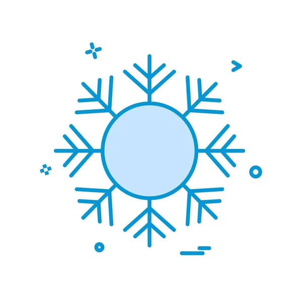 Bunte Schneeflocke Symbol Auf Weißem Hintergrund — Stockvektor