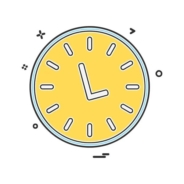 Horloge Icône Plate Illustration Vectorielle — Image vectorielle