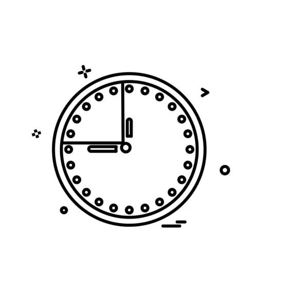 时钟平面图标矢量插图 — 图库矢量图片
