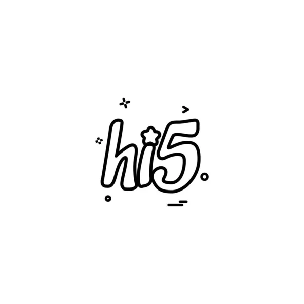 Hi5 Icon Design Vector — Stock Vector